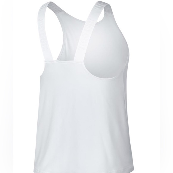 Nike Elevated Elastika Dri-Fit Just Do It Loose Fit Strap Tank Top White Size XL - Picture 4 of 12
